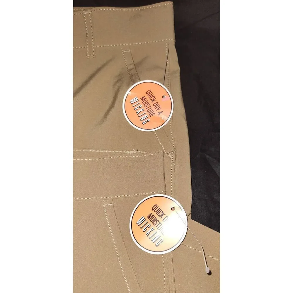 Lot of 2 NWT The Children's Place Size 12 flax colored shorts Uniform adjustable